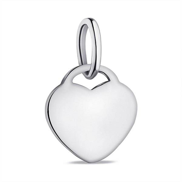 Серебряный подвес Сердце без камней (арт. 7503/П2/1037) – изображение 1