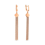 Длинные серьги-подвески "Клевер" из золота (арт. 108599)