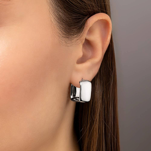 Сережки из белого золота Francelli (арт. е105491б) – изображение 2