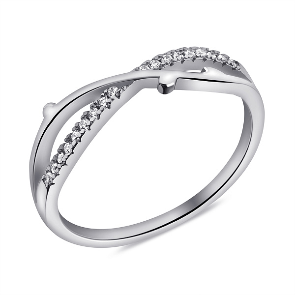 Срібна каблучка з фіанітами (арт. 7501/6989) – зображення 1