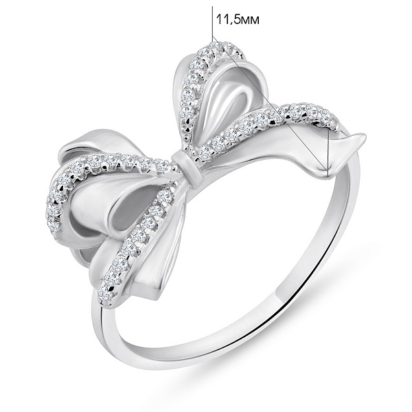 Срібна каблучка з фіанітами (арт. 7501/6774) – зображення 2