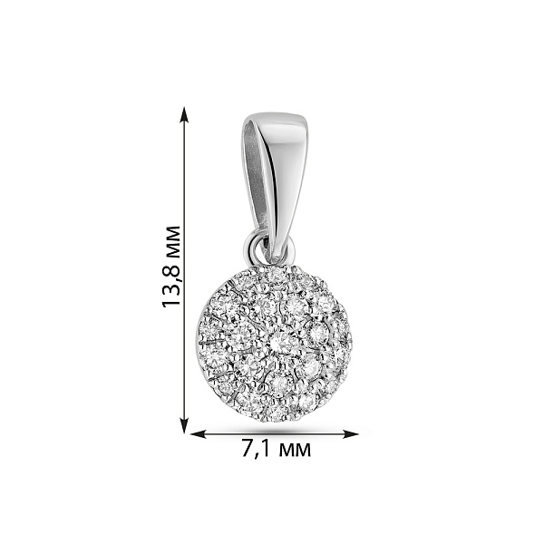 Подвес из белого золота с бриллиантами (арт. 3191666202) – изображение 2
