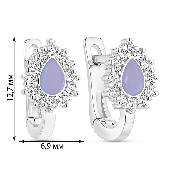 Серебряные детские серьги с фианитами (арт. 7502/2736еф) – изображение 2