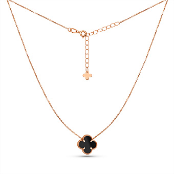 Золотое колье с ониксом (арт. 361496/12о)