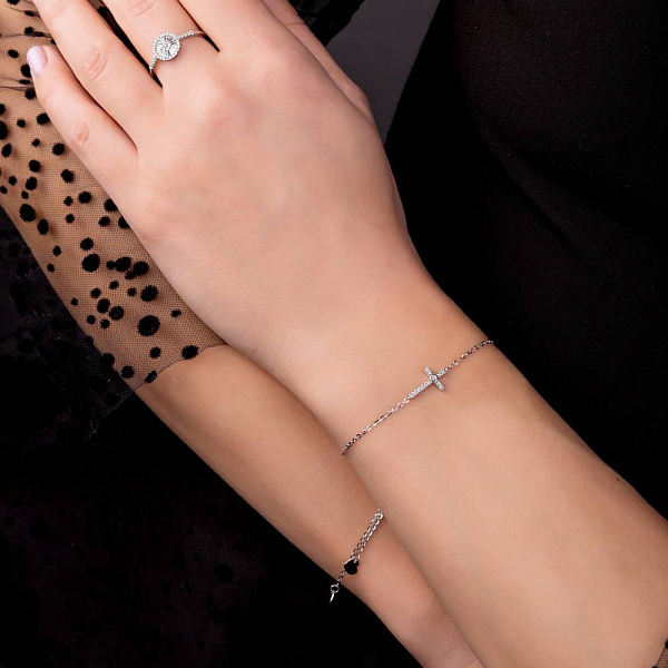 Кольцо из белого золота с бриллиантами (арт. К341343030б) – изображение 6