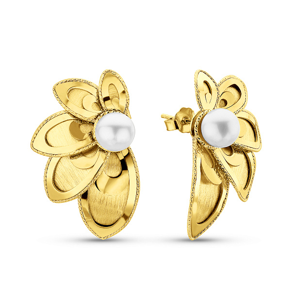 Золоті сережки Francelli з перлами (арт. 1091661жпрлб) – зображення 1