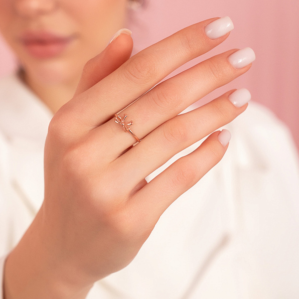 Золота каблучка Бантики (арт. 141309) – зображення 4