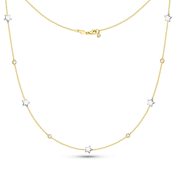 Кольє з жовтого і білого золота (арт. 352655жб) – зображення 2