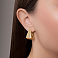 Массивные золотые серьги Francelli (арт. 111508жм) – изображение 2