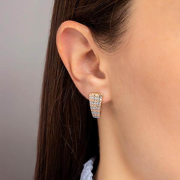 Золотые серьги без камней (арт. 120529) – изображение 2