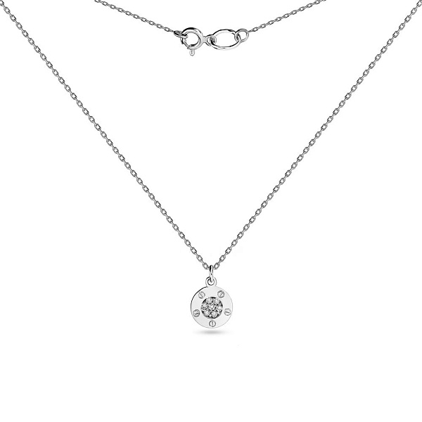 Золотое колье с фианитами (арт. 351220б) – изображение 2