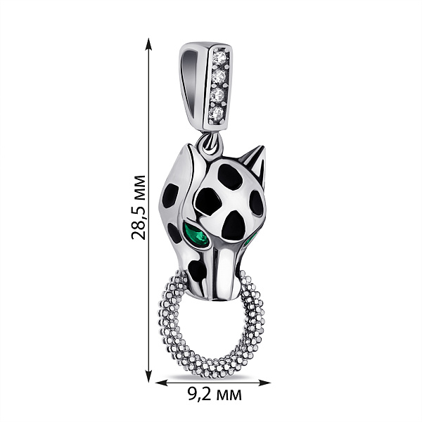 Подвес из серебра Пантера с альпинитами и фианитами (арт. 7503/4195аз) – изображение 2