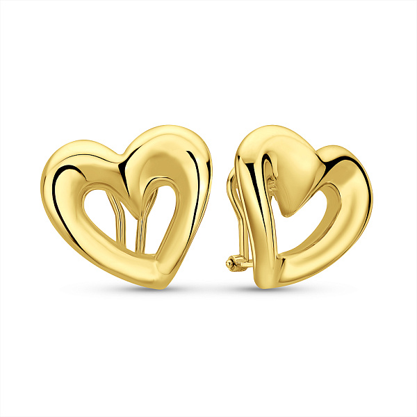 Золотые серьги Сердечки Francelli (арт. 1091852ж) – изображение 1
