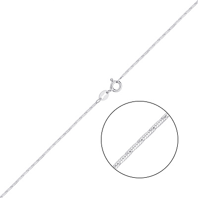 Срібний ланцюжок плетіння Снейк Алмазний (арт. 7508/256Р2/40)