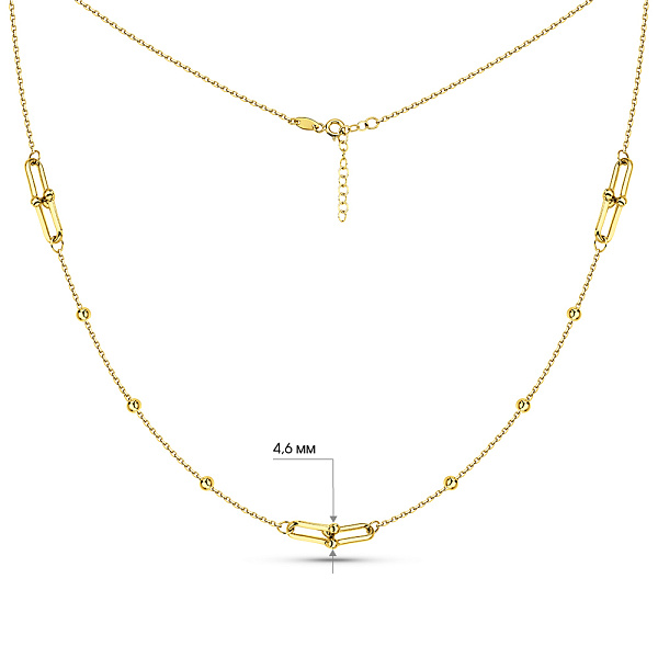 Золотое колье без камней (арт. 352970ж) – изображение 3