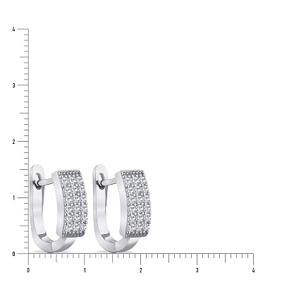 Срібні сережки з фіанітами (арт. 7502/4135)