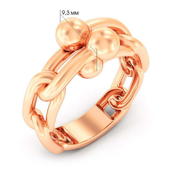 Золотое кольцо без камней (арт. 1401148) – изображение 2