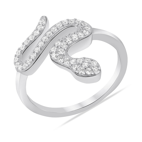 Серебряное кольцо Змея с фианитами (арт. 7501/8775) – изображение 1