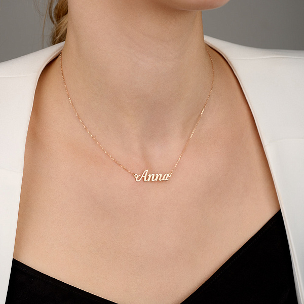Кольє з червоного золота з іменем "Anna" (арт. 360116) – зображення 3