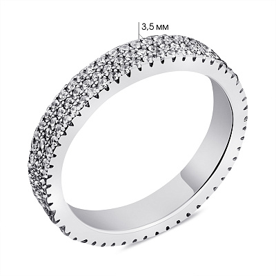 Серебряное кольцо с фианитами (арт. 7501/5127)