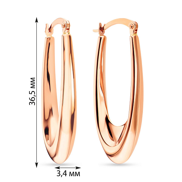 Сережки из красного золота (арт. 107660/25) – изображение 4