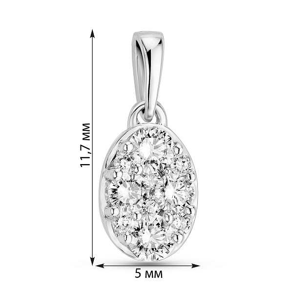 Золотой кулон с бриллиантами (арт. П341557020б) – изображение 2