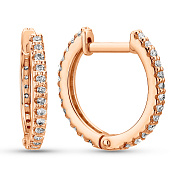 Фото Золоті сережки кільця з діамантами (арт. С011483020)