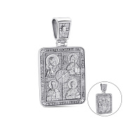 Двостороння срібна ладанка (арт. 7517/1153пю)