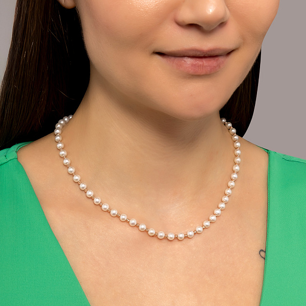 Бусы из жемчуга и золота (арт. 361402) – изображение 2