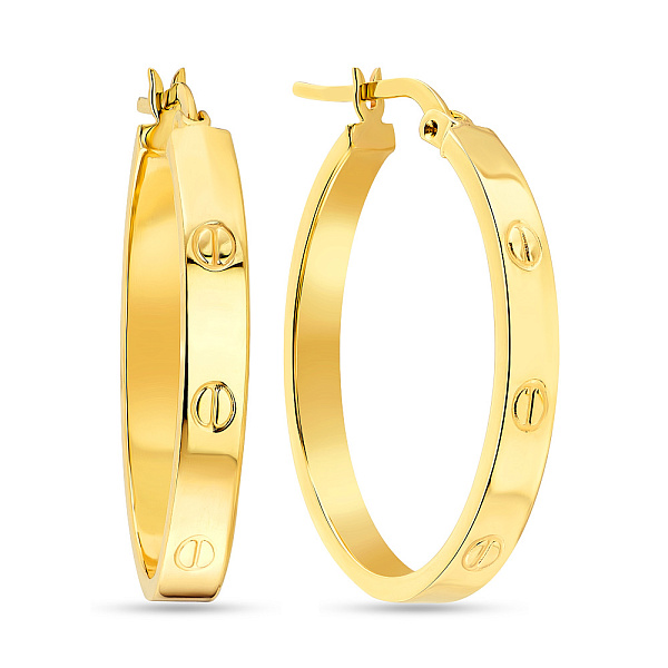 Сережки-кільця з жовтого золота (арт. 108290/20ж) – зображення 1
