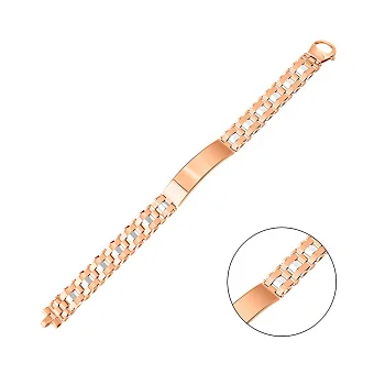 Браслет з червоного і білого золота (арт. 3261200кб)