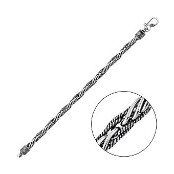 Фото Срібний браслет з чорнінням (арт. 7909/5214ч)