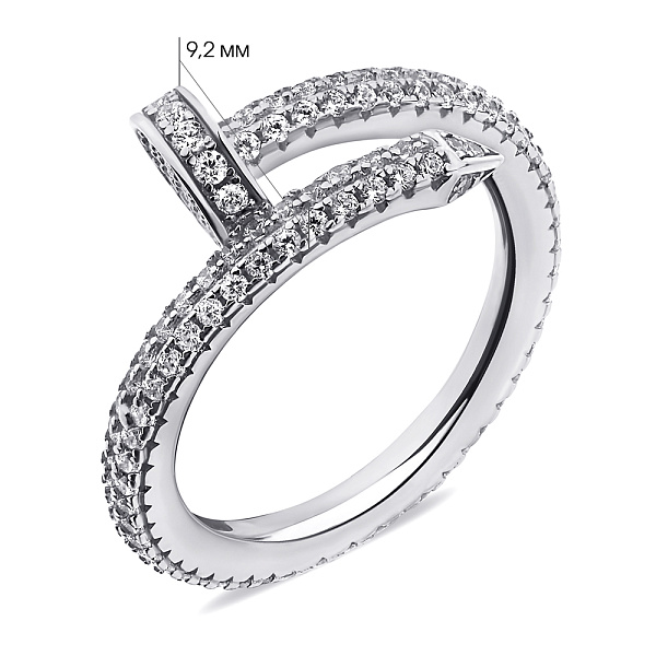 Серебряное кольцо с фианитами (арт. 7501/6448) – изображение 2