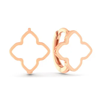 Серьги из красного золота с эмалью (арт. 1101187еп)