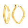 Серьги кольца из желтого золота (арт. 108663/40ж) – изображение 1
