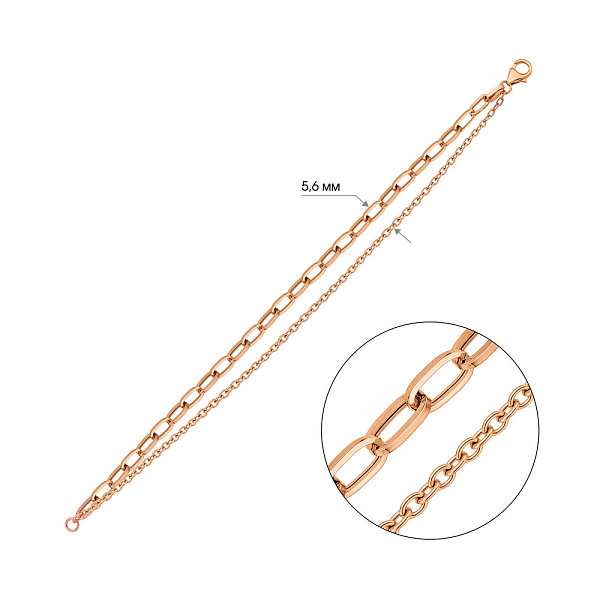 Золотой браслет Звенья (арт. 3261111) – изображение 5