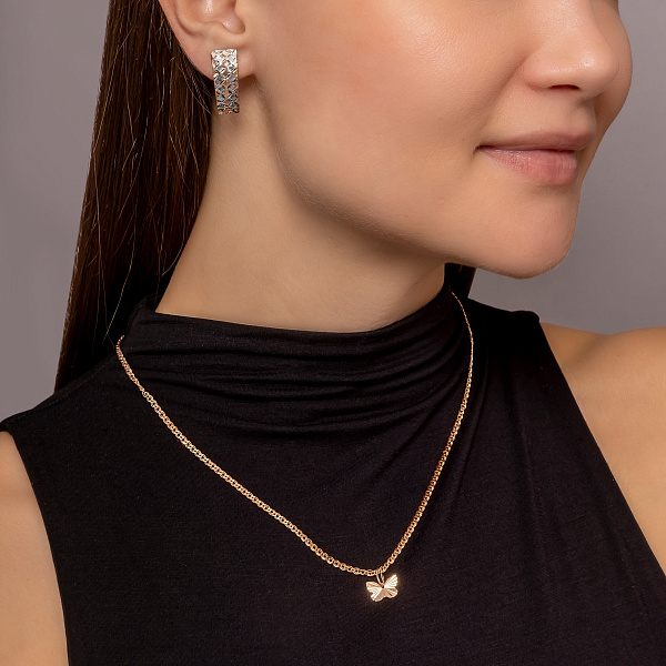 Кулон з золота Метелик без каміння (арт. 440489) – зображення 4