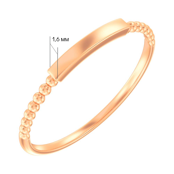 Тонкое золотое кольцо без камней (арт. 140915) – изображение 4