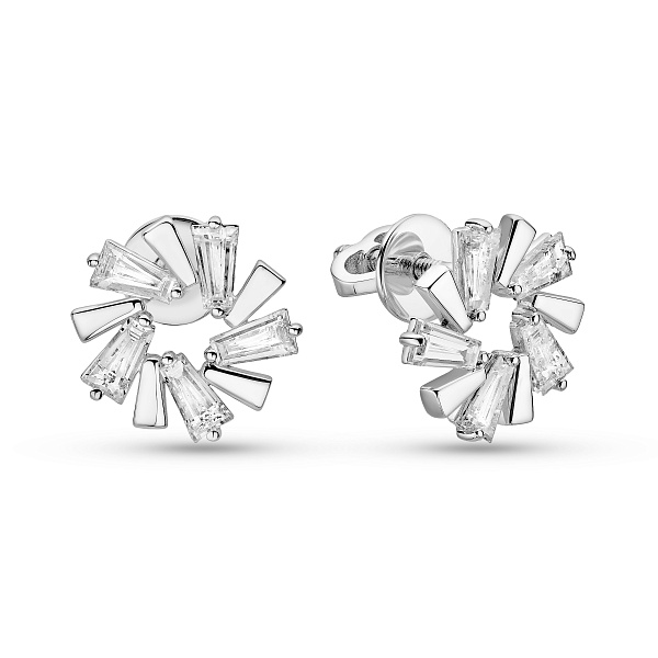 Золотые серьги с бриллиантами (арт. Т011455050б) – изображение 1