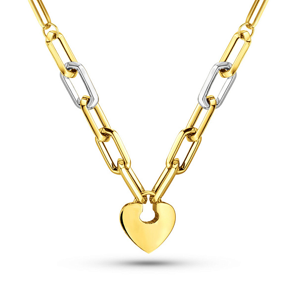 Золотое колье Сердечко (арт. 352440жб) – изображение 1