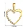 Подвес из желтого золота "Сердце" с фианитами (арт. 421875ж) – изображение 2