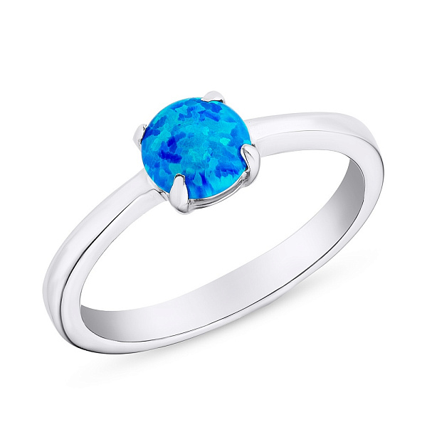 Срібна каблучка з опалом  (арт. 7501/1819Пос) – зображення 1