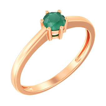 Золотое кольцо с изумрудом (арт. 141093Пи)