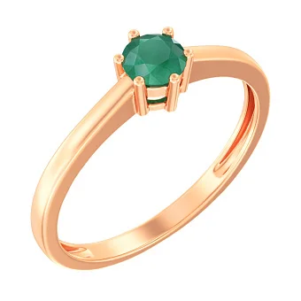 Золота каблучка зі смарагдом (арт. 141093Пи)