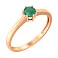 Золота каблучка зі смарагдом (арт. 141093Пи) – зображення 1
