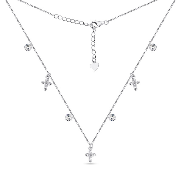 Серебряное колье с фианитами (арт. 7507/1394) – изображение 2