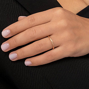 Фото Тонка золота каблучка Колосок (арт. 1401071)