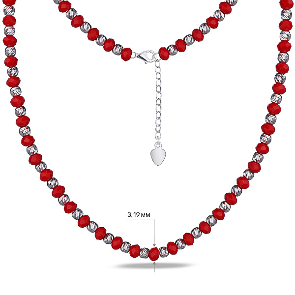 Серебряное колье с ониксом (арт. 7507/928ок) – изображение 3