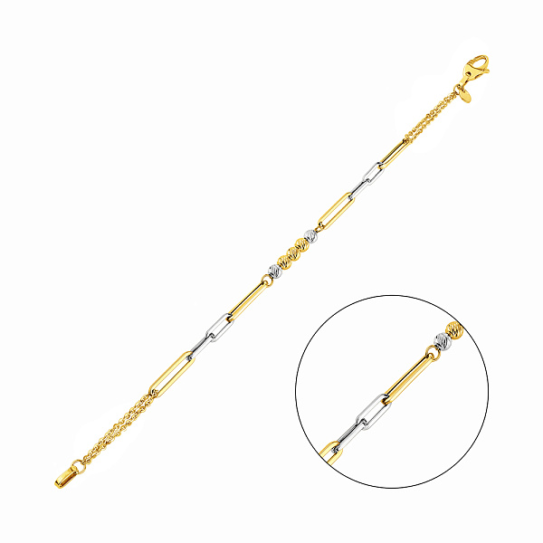 Браслет из желтого и белого золота (арт. 326510жб) – изображение 1