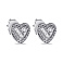 Серебряные серьги Сердечки с фианитами (арт. 7518/6803) – изображение 1